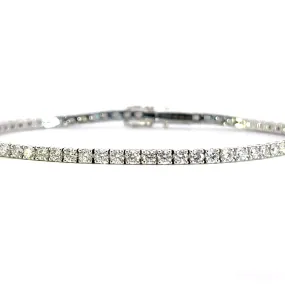 14 kt White gold diamond bracelet