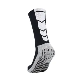 3 Pack Mens Grippy Football Socks Black
