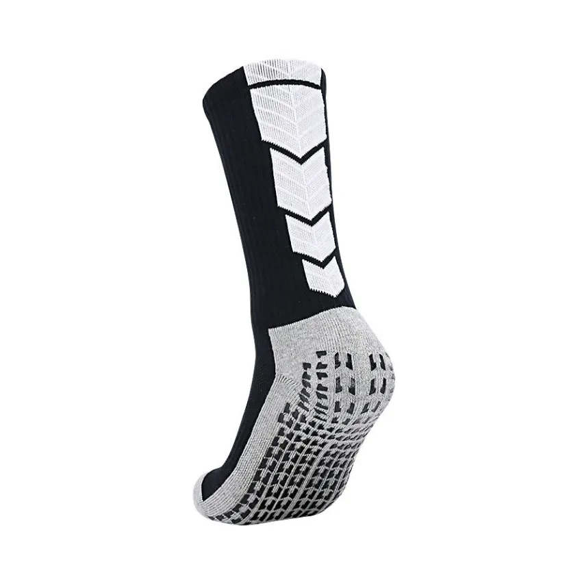 3 Pack Mens Grippy Football Socks Black