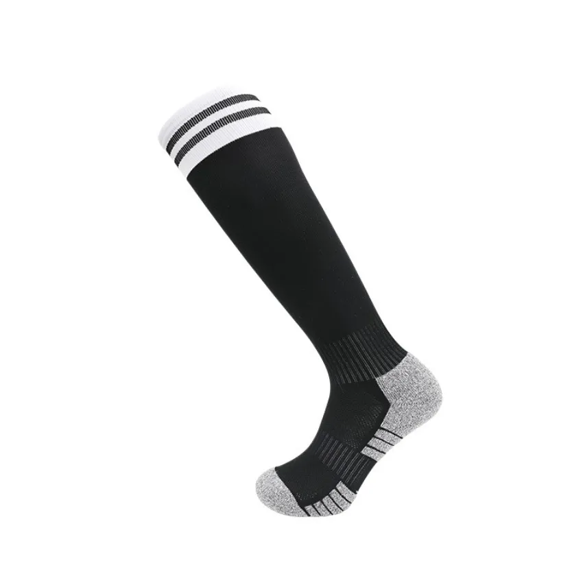 3 Pack Mens Thick Cushioned Football Socks Black
