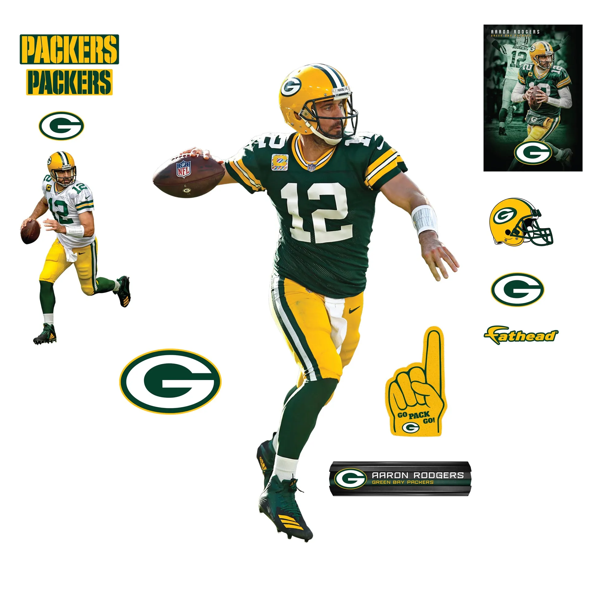 Aaron Rodgers   - Officially Licensed NFL Removable Wall Decal