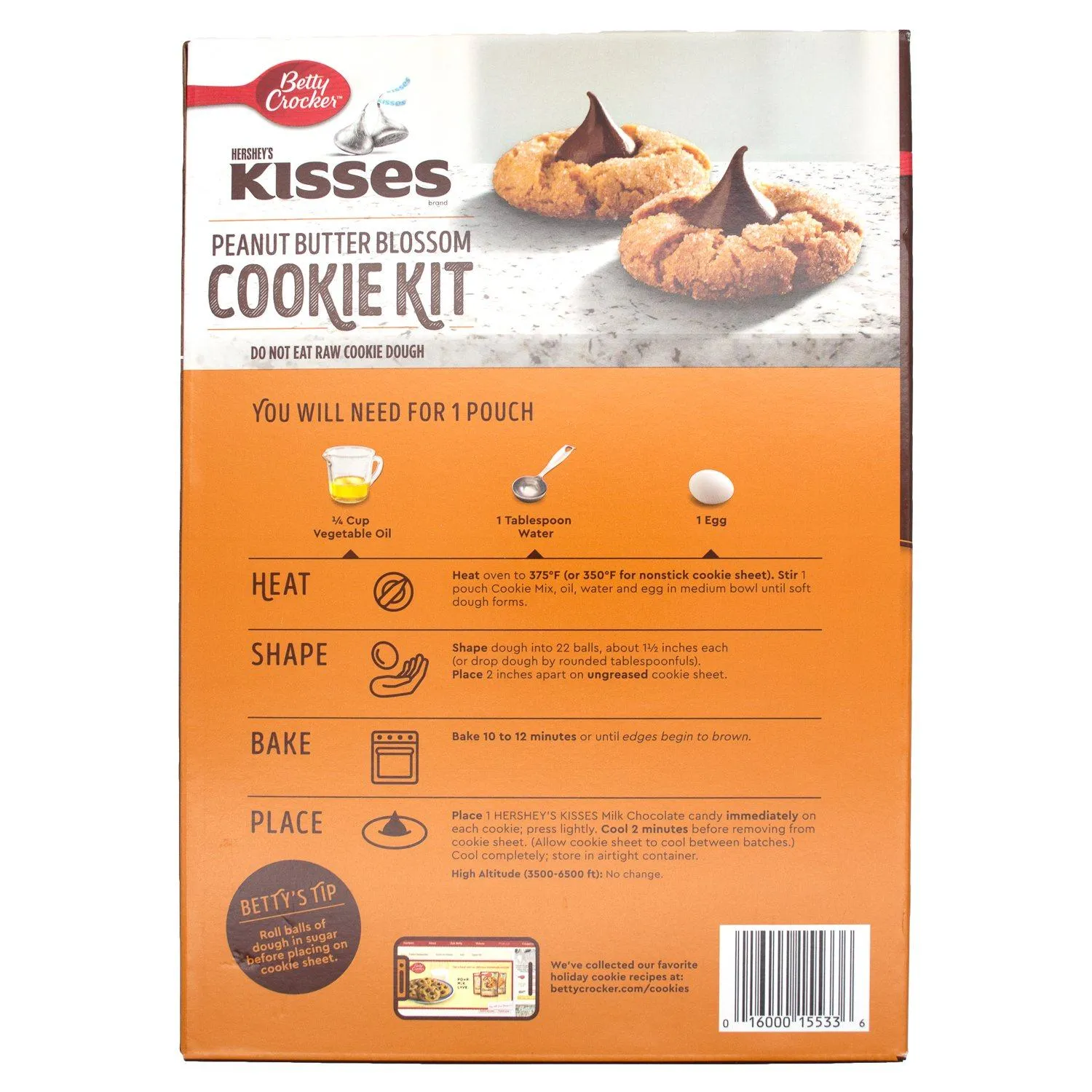 Betty Crocker Hershey's Kisses Peanut Butter Blossom Cookie Kit