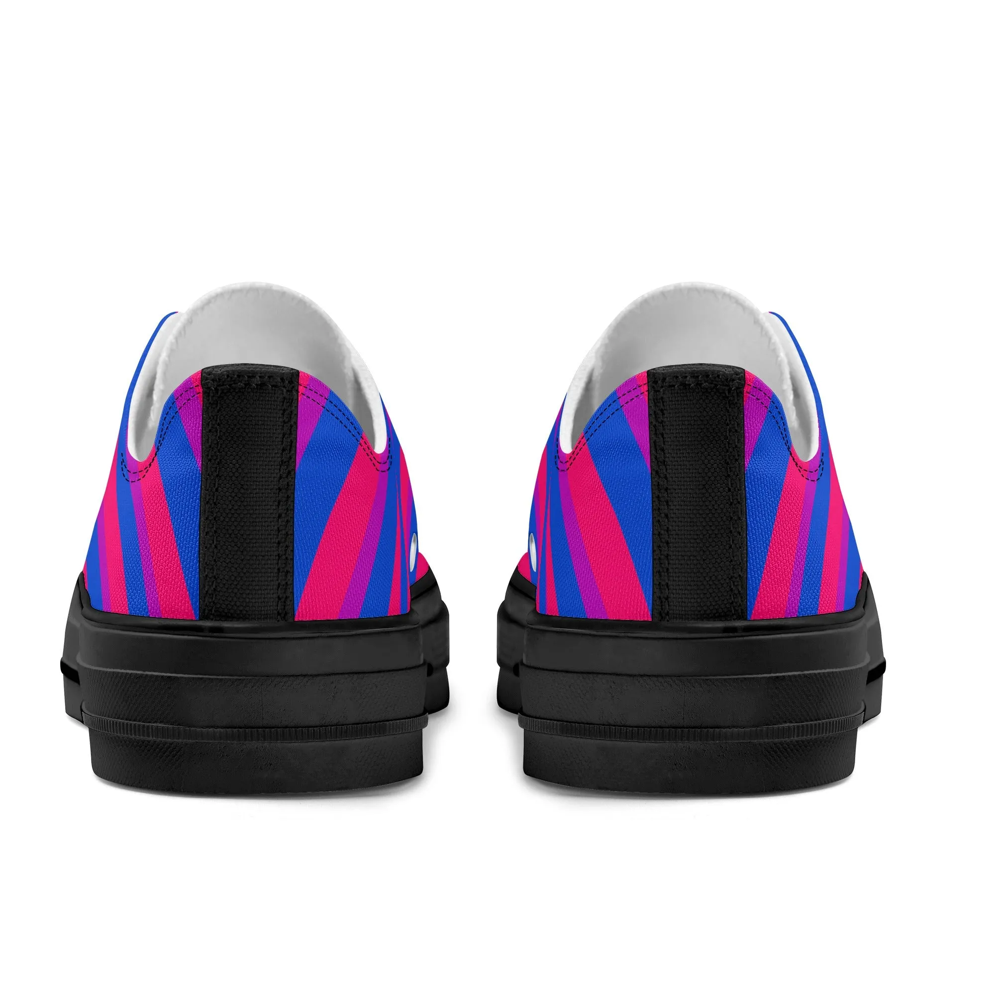 Bisexual Pride Collection - Mens Classic Low Top Canvas Shoes for the LGBTQIA  community