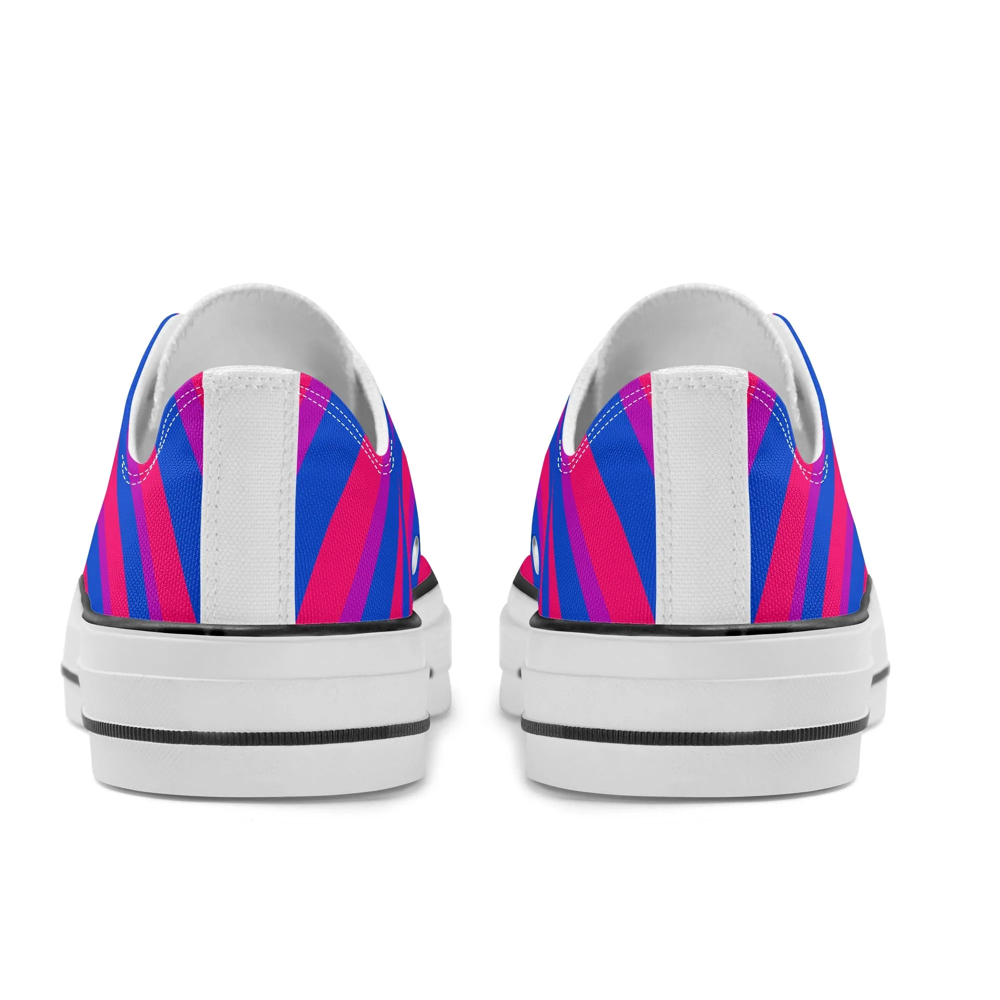 Bisexual Pride Collection - Mens Classic Low Top Canvas Shoes for the LGBTQIA  community