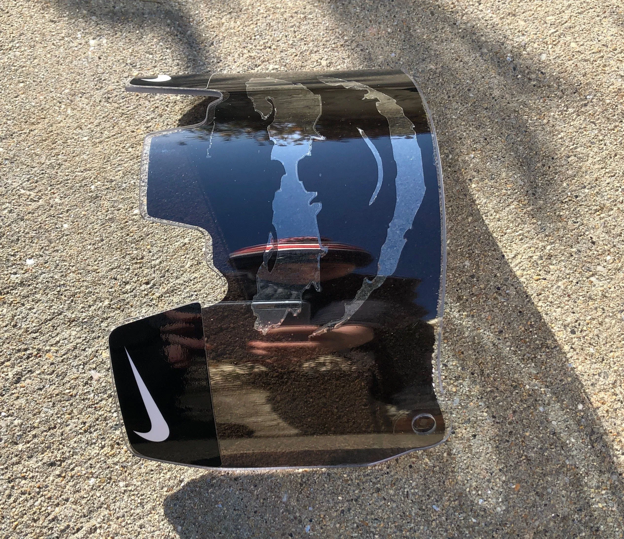 Black Chrome Joker Custom Football Visor