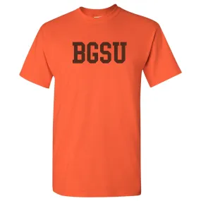 Bowling Green State University Falcons Basic Block Cotton Short Sleeve T Shirt - Orange