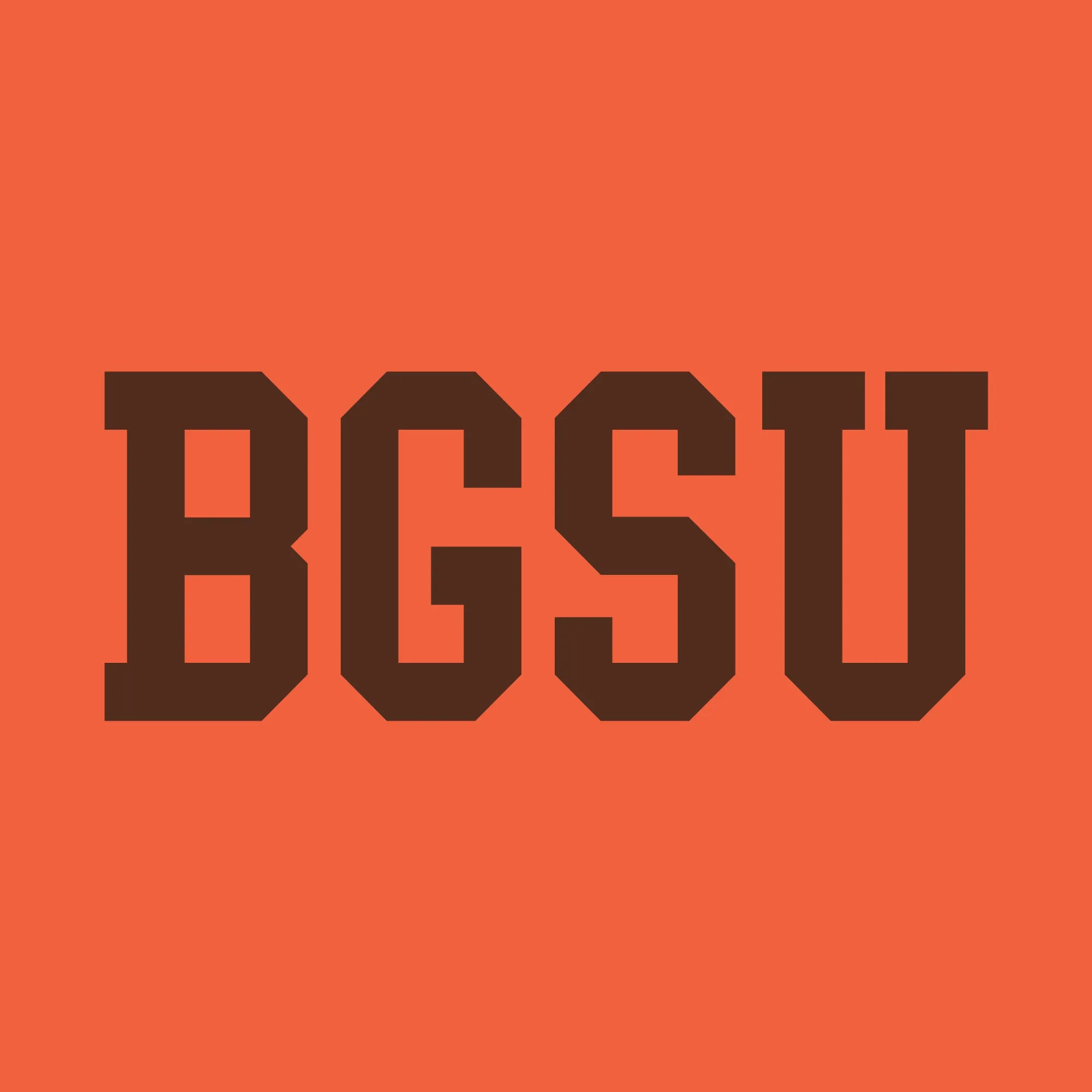 Bowling Green State University Falcons Basic Block Cotton Short Sleeve T Shirt - Orange