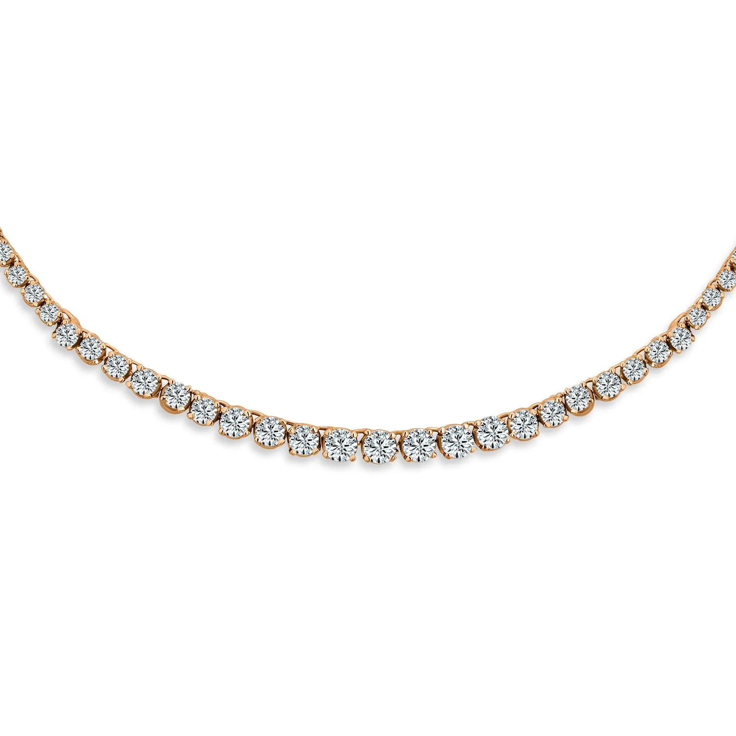 Classic Bridal AAA CZ Prong Set Statement Tennis Necklace Collar Silver Gold