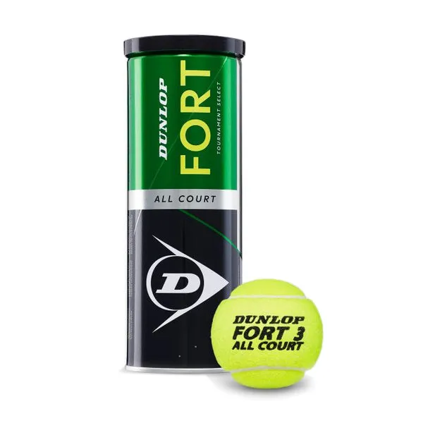 Dunlop Fort All Court Tennis Balls Carton, Yellow (24 Cans)