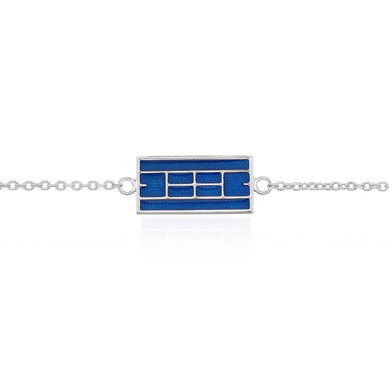 Enamel Tennis Court Anklet Small