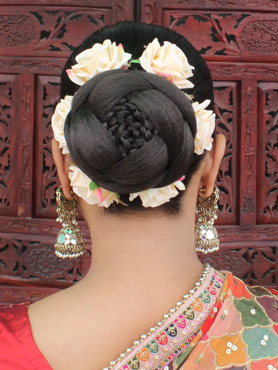 Gul Artificial Flowers Hair Bun Bridal Gajra