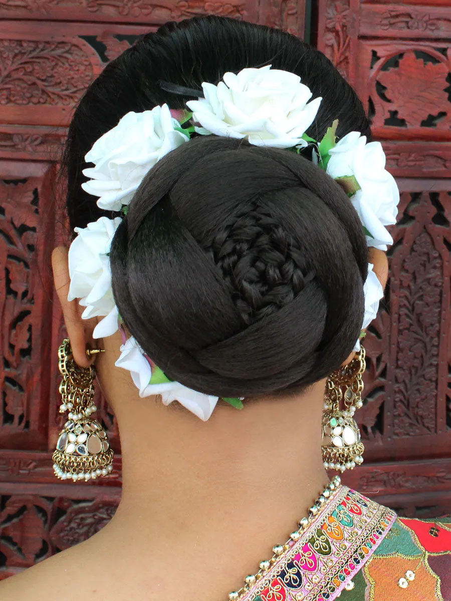 Gul Artificial Flowers Hair Bun Bridal Gajra