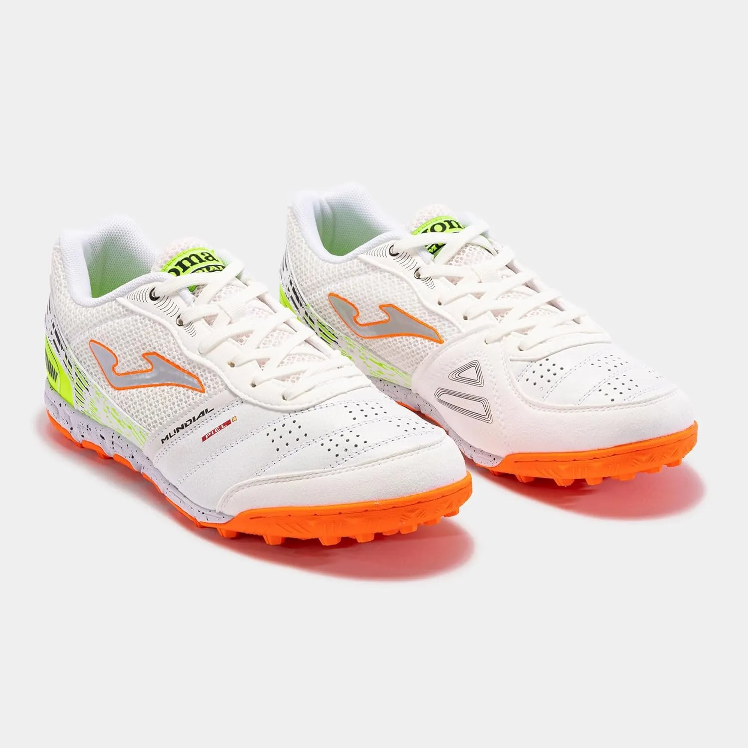 Joma Mundial 23 Turf Soccer Shoes - Turf Cleats, Football Boots - Indoor Soccer Cleats, Soccer Indoor Shoes - White - 7-12