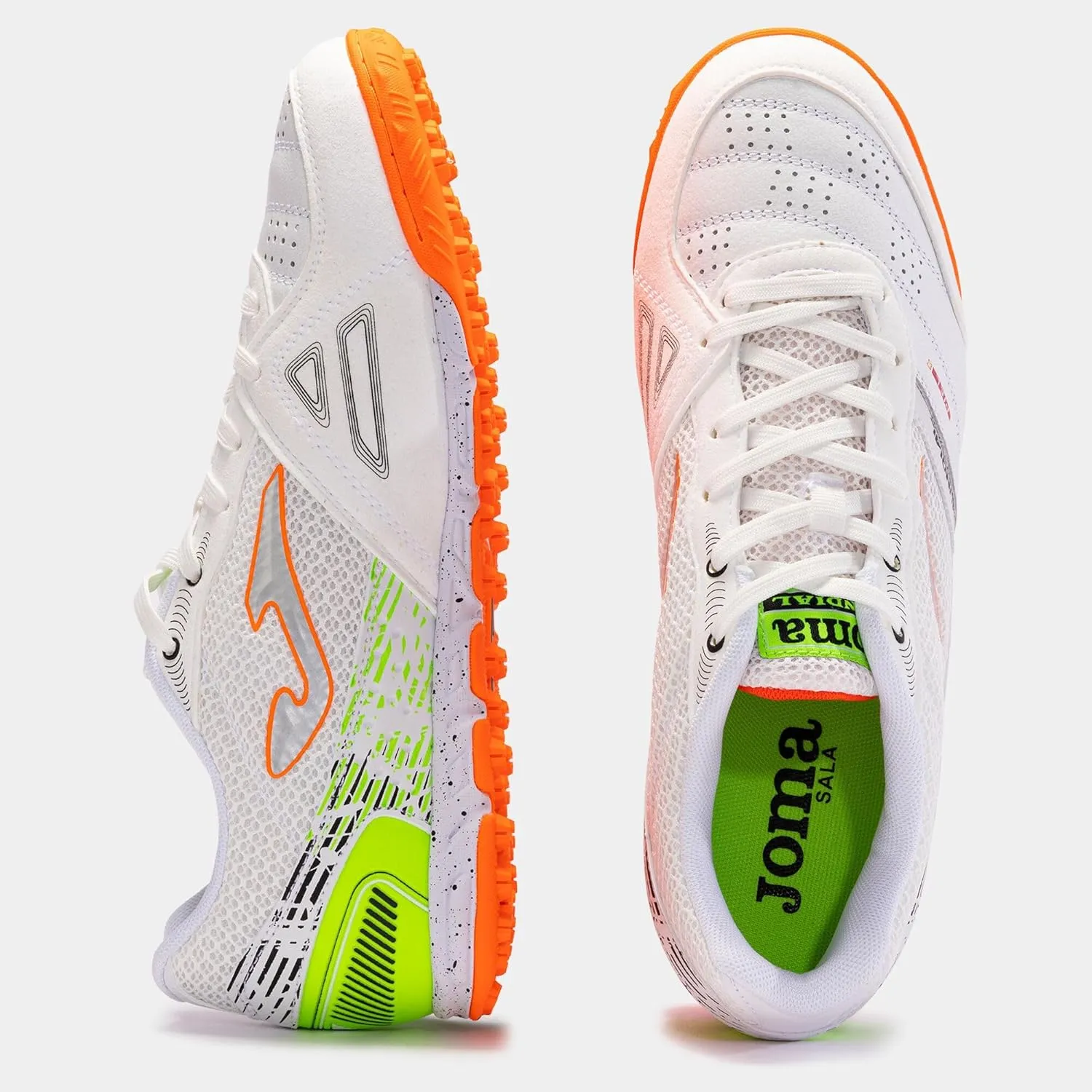 Joma Mundial 23 Turf Soccer Shoes - Turf Cleats, Football Boots - Indoor Soccer Cleats, Soccer Indoor Shoes - White - 7-12