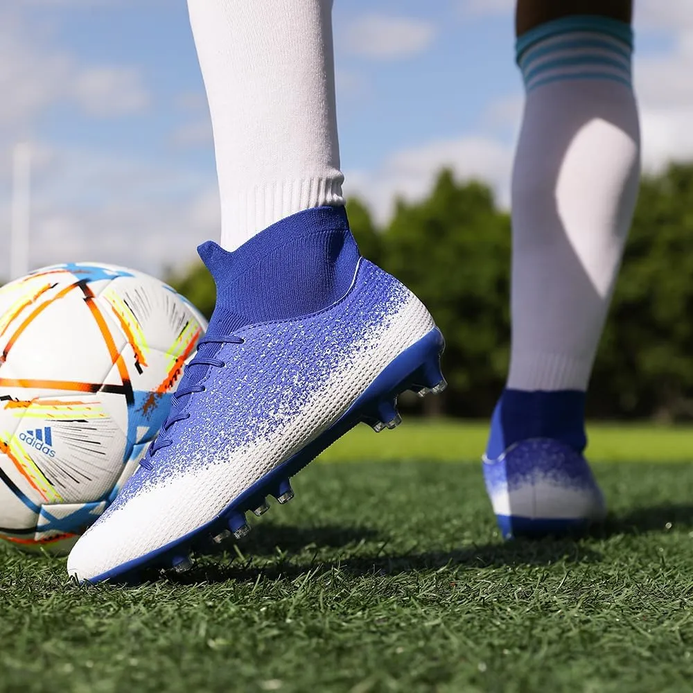 Kids & Men's Soccer Cleats High-Top Football Boots for Youth Professional Training Turf Indoor Outdoor Athletic Sneaker