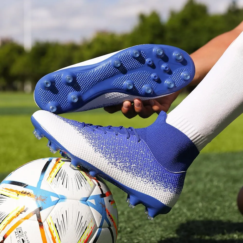 Kids & Men's Soccer Cleats High-Top Football Boots for Youth Professional Training Turf Indoor Outdoor Athletic Sneaker