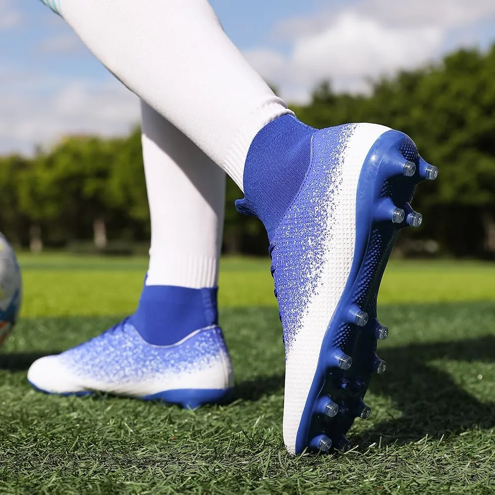 Kids & Men's Soccer Cleats High-Top Football Boots for Youth Professional Training Turf Indoor Outdoor Athletic Sneaker