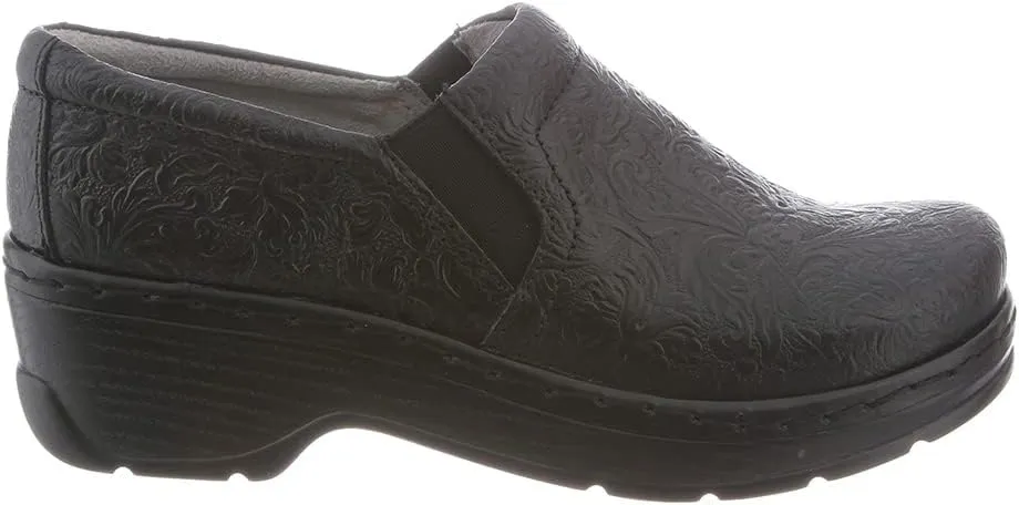 Klogs Footwear Naples Women's Shoes - Premium Nursing Shoes for Superior Comfort & Stability - Slip-Resistant Outsoles, Supportive Insoles, Lightweight Design Black Tooled Size 6 Wide US