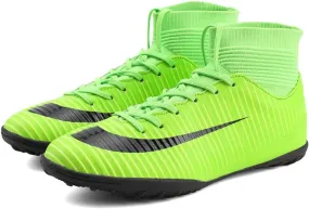Lightweight Big Boy's Soccer Boots Indoor Youth Football Shoes Firm Ground Mens Soccer Athletic Shoes for Outdoor/Indoor/Game/Training
