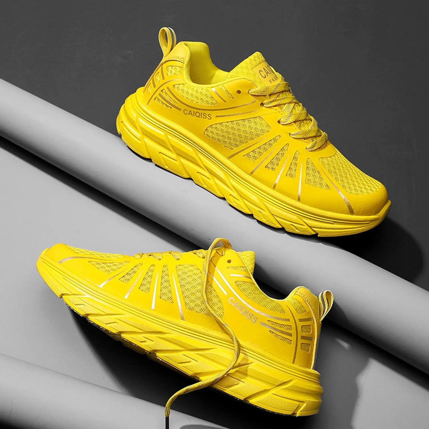 Mens Low Top Lace Up Classic Casual Walking Shoes Rubber Sole Anti Slip Running Shoes High Elasticity Basketball Sneakers Comfortable and Breathable Training Shoes Lightweight Badminton Sneakers