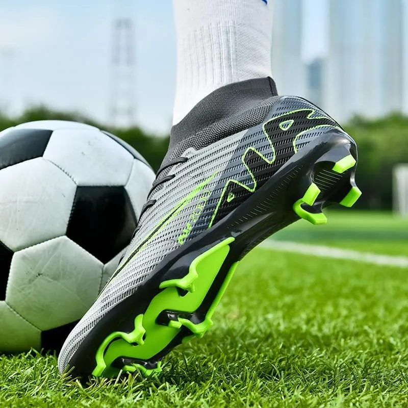 Mens Soccer Cleats Football Boots Professional Training Turf Mens Outdoor Indoor Sports Athletic Big Boy's Sneaker Indoor Shoes for Kids Soccer