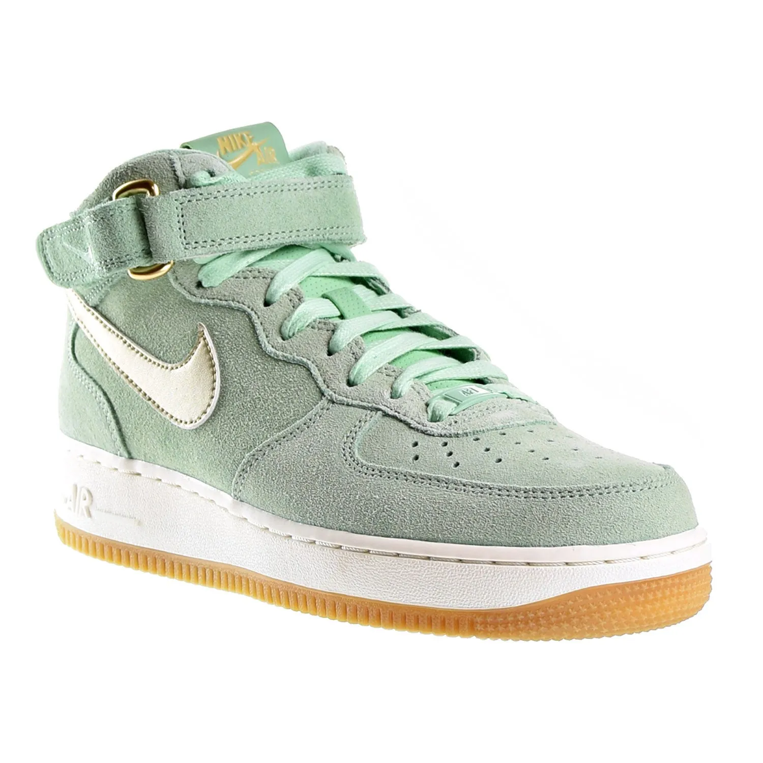 Nike Air Force 1'07 Mid Seasonal Women's Enamel Green/Metallic Gold Star-Sail