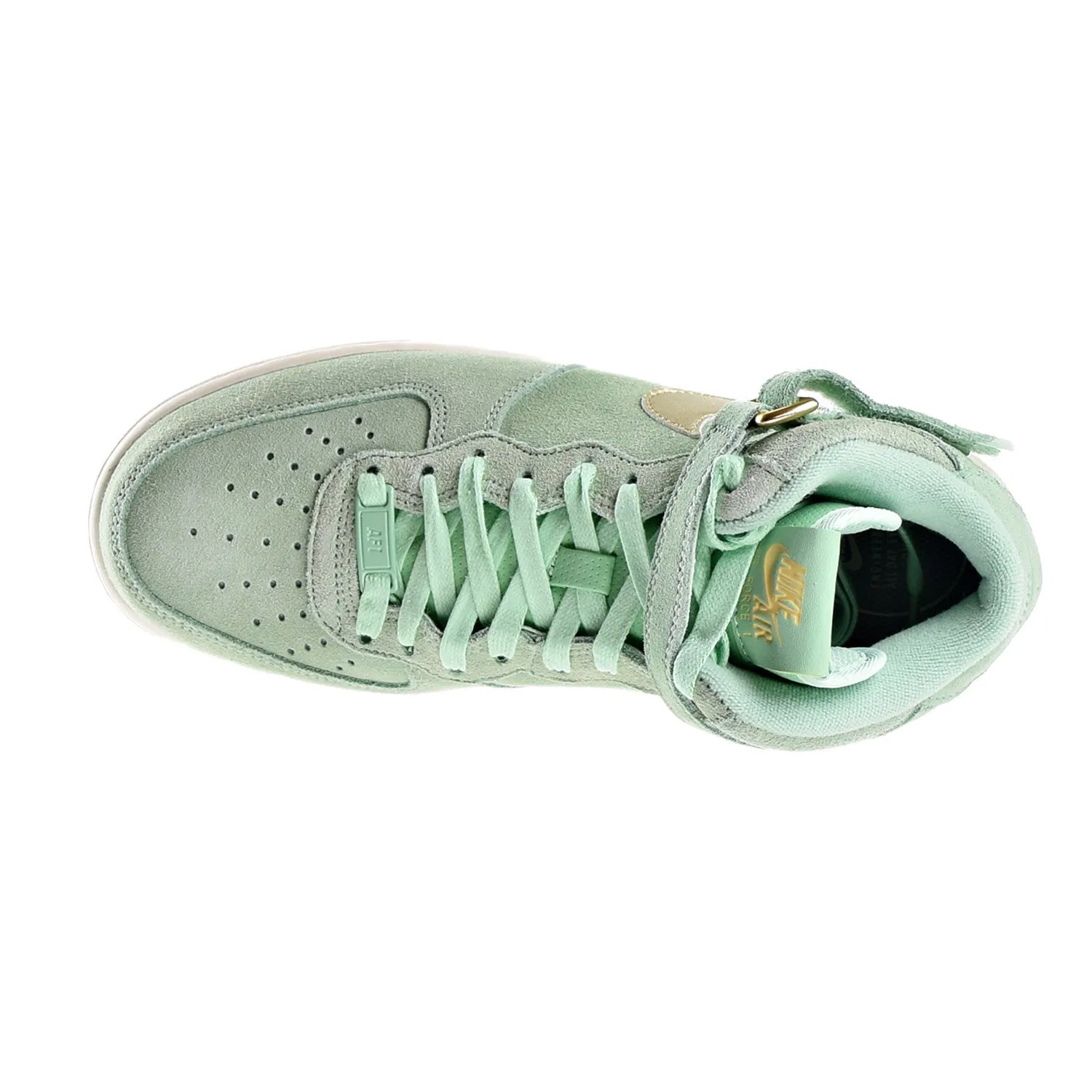 Nike Air Force 1'07 Mid Seasonal Women's Enamel Green/Metallic Gold Star-Sail