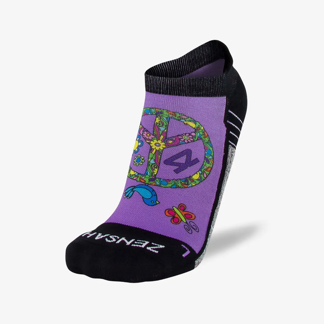 Peace Signs Running Socks (No Show)