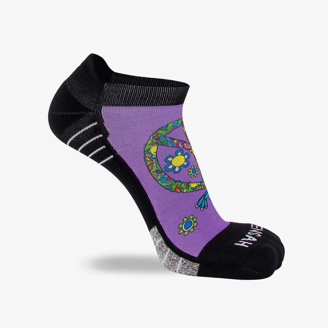 Peace Signs Running Socks (No Show)