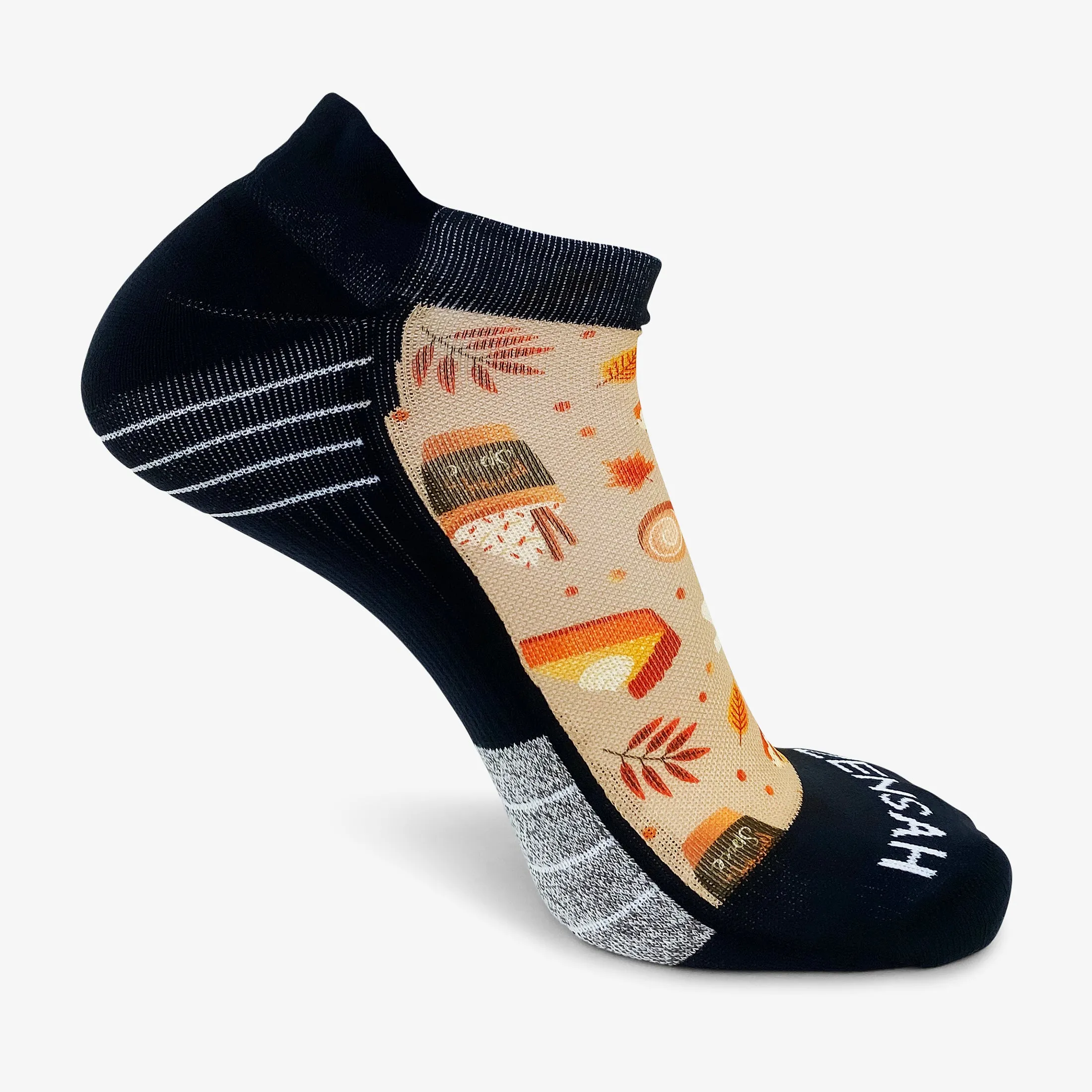 Pumpkin Spice Running Socks (No Show)