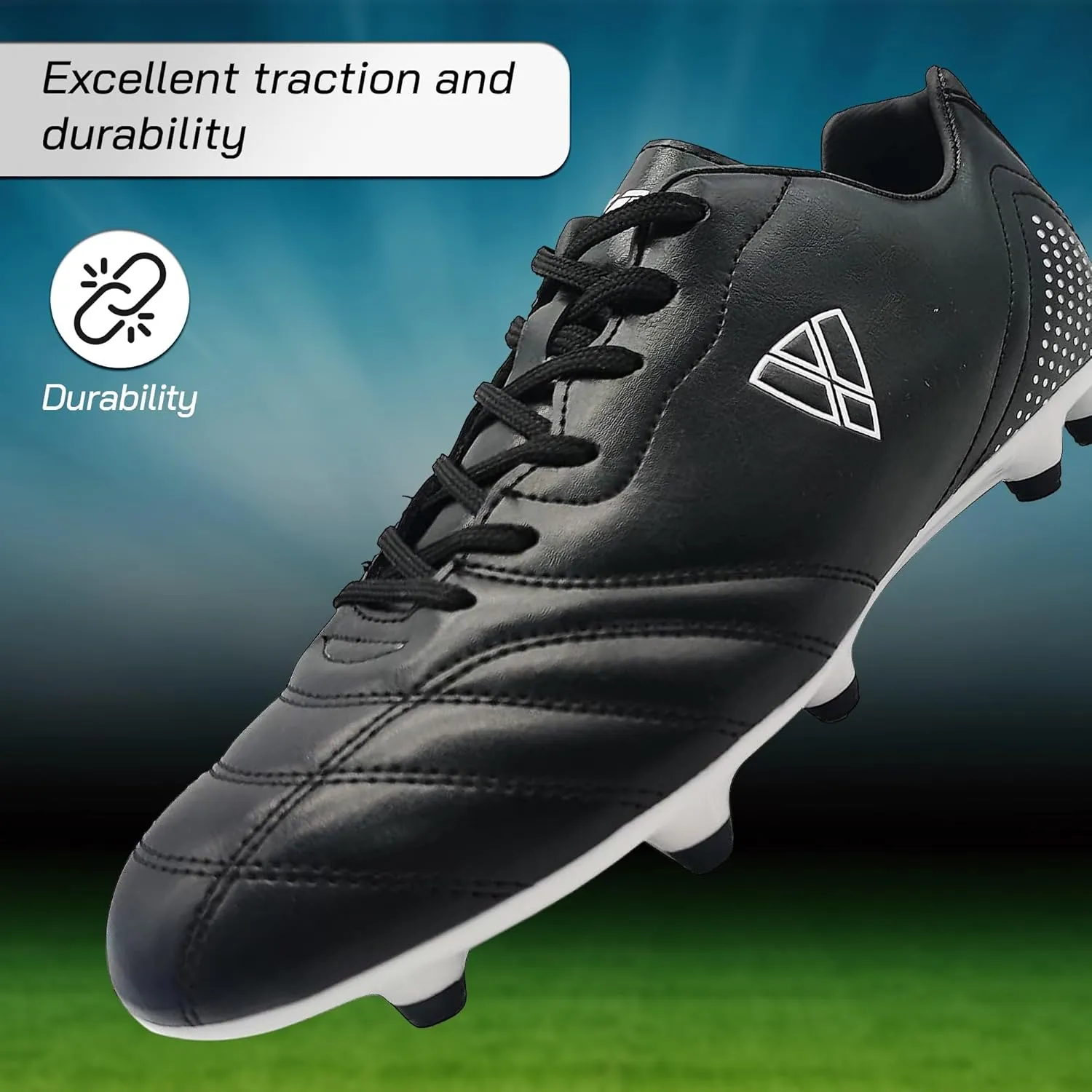 Vizari Redondo FG Soccer Cleats for Teens and Adults | Durable Soft Synthetic Upper with Molded TPU Outsole | Optimal Stability and Traction for Outdoor Play