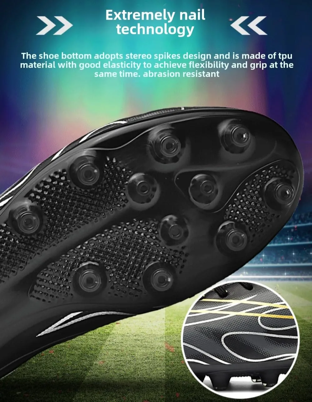 Women Outdoor AG/FG Cleats for Soccer Baseball Lacrosse Softball Rugby - Lightweight Breathable Athletic Training Men's Shoes