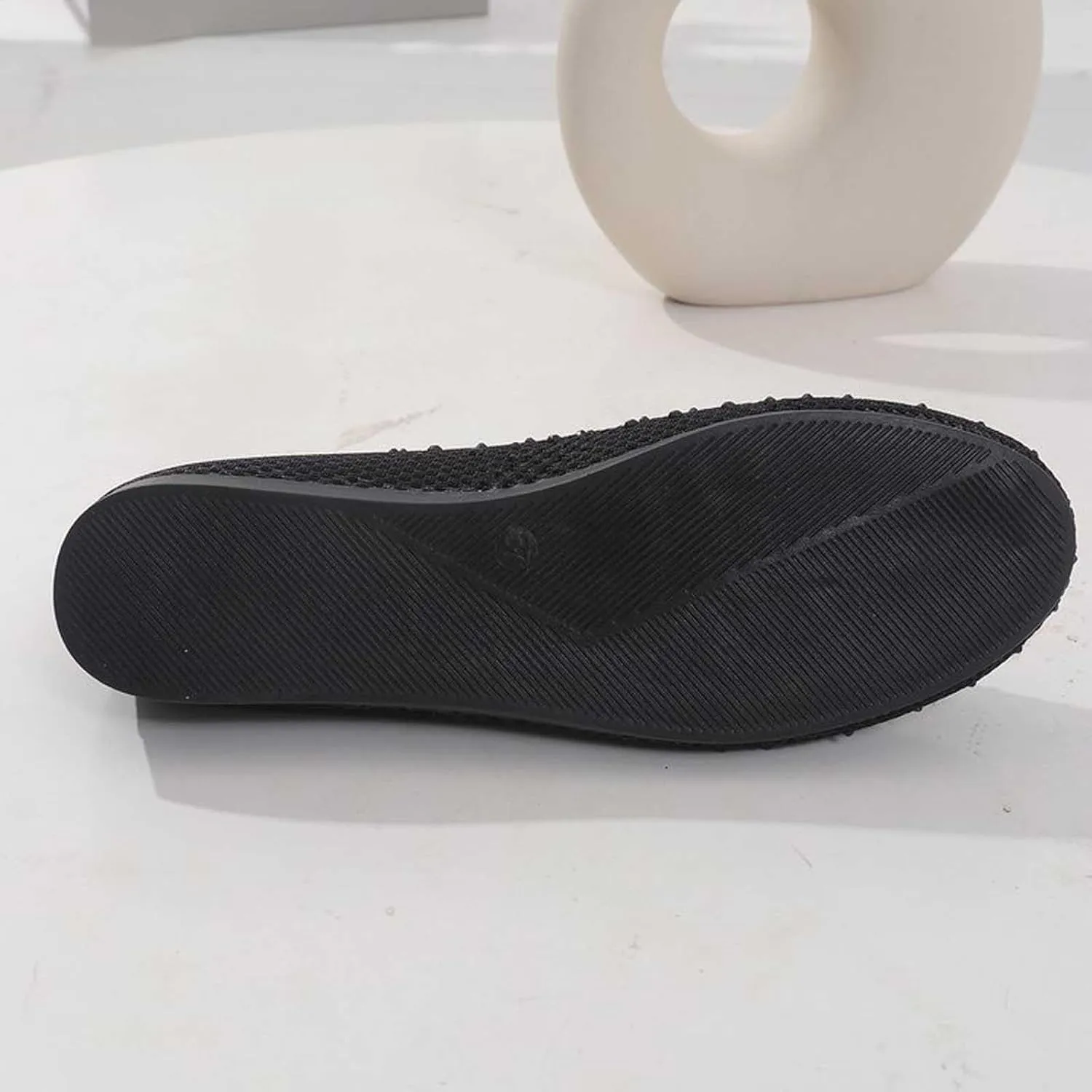 Women's Slip On Business Loafers Cushion Breathable Mesh Round Toe Work Shoe, Lightweight Design for All-Day Standing